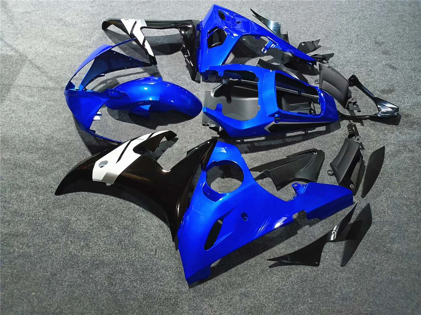 Motorcycle Fairing Kit YZF600 R6 03 04 R6 2003 2004 , ABS Case Protection Fairing Kit Blue White