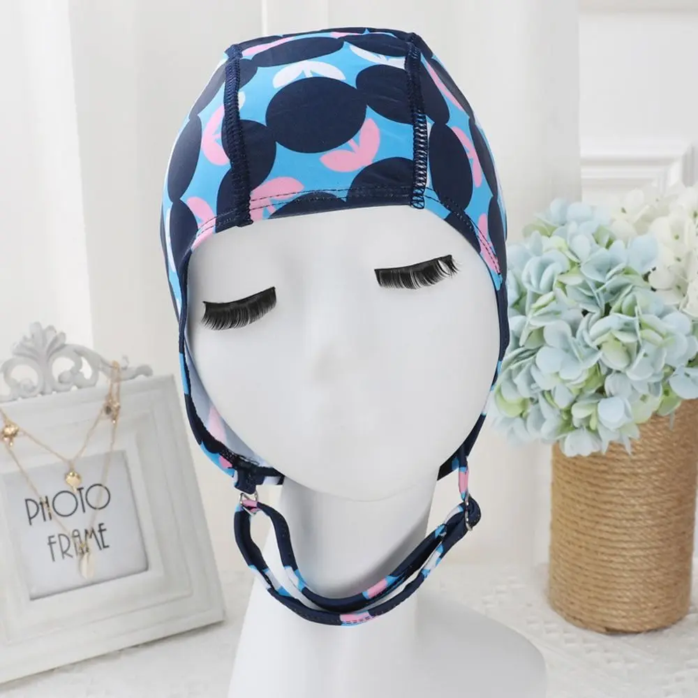 

Women Female Adjustable Swimming Cap Cloth Fabric Free Size Swimming Hats Turban Nylon Sports Swim Caps Water Sports