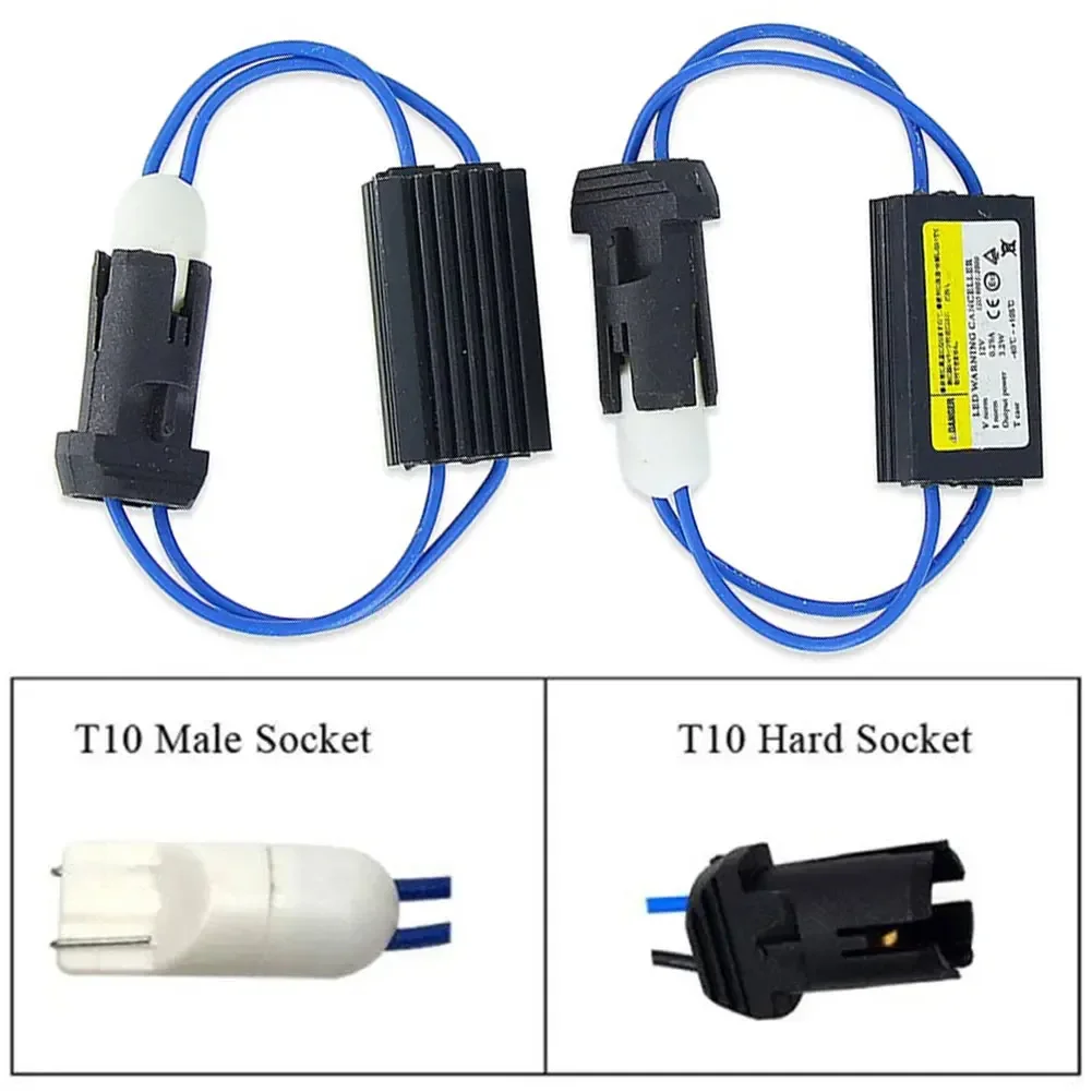 2PCS T10 Decoder Canbus Decoder Cable Universal 12V LED Load Resistance Warning Decoder Eliminates Light Faults Decoders