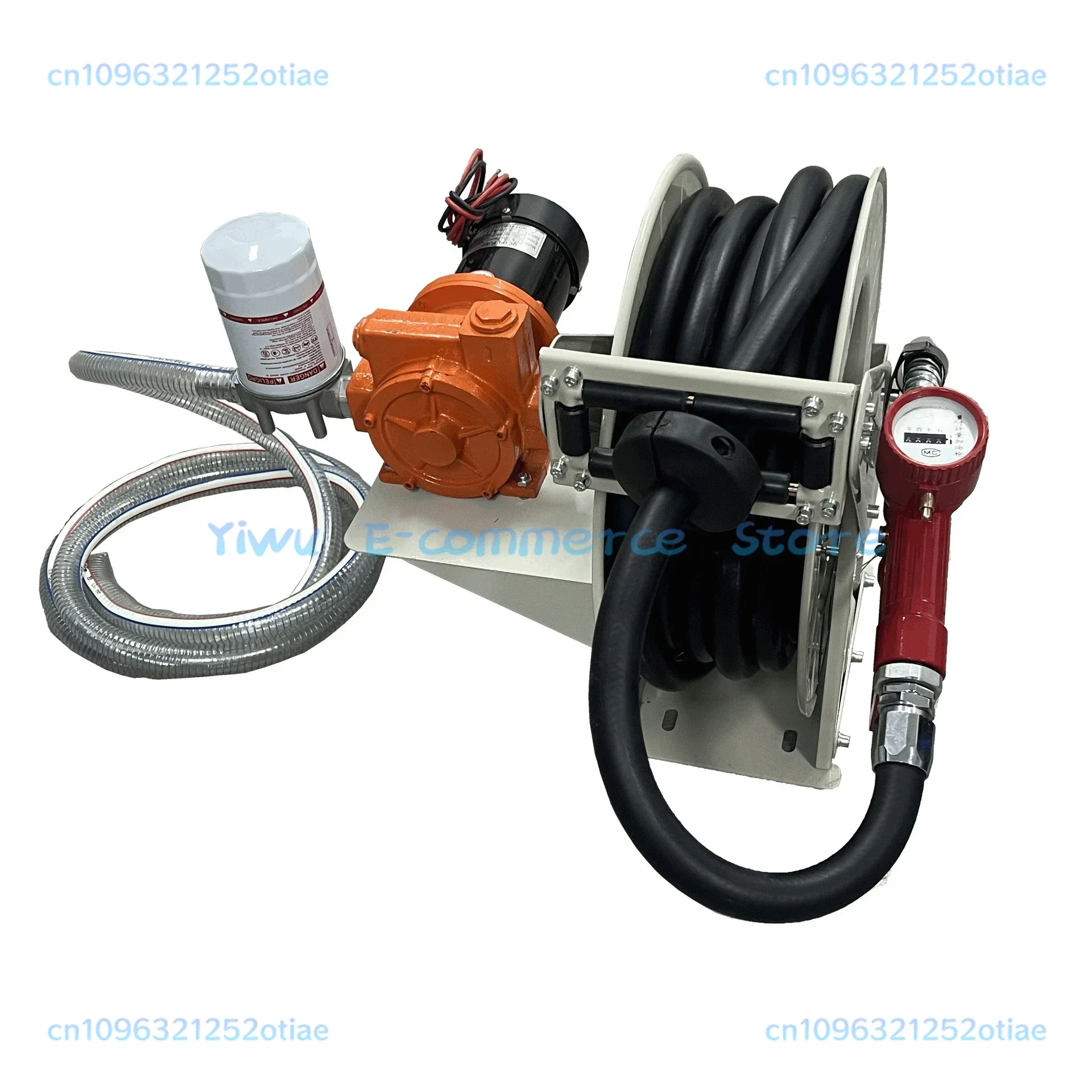 

Electric oil pump reel integrated filling machine 12V24V220V diesel vehicle large flow small metering oil gun