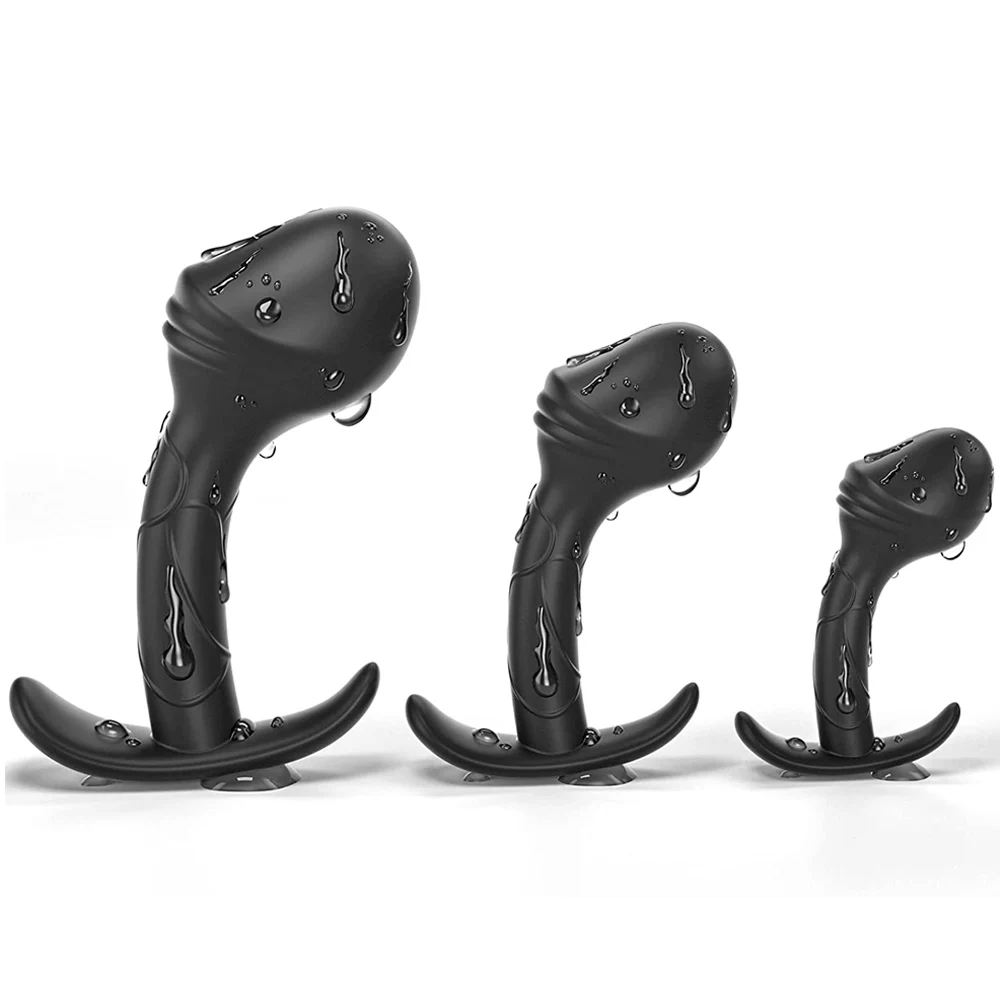 3Size Anal Plug Set Silicone Butt Plug Sex Toy for Men Prostate Stimulation Toy with Anchor Base Female Vagina Ball Anus Dilator