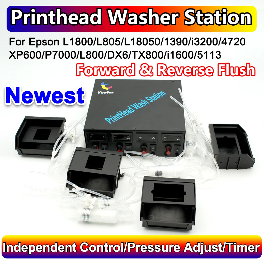 

XP600 DX6 TX800 i1600 i3200 5113 Printhead Washer Station Maintenance Kit For Epson L1800 L805 4720 DTF Ink Clogged Cleaning