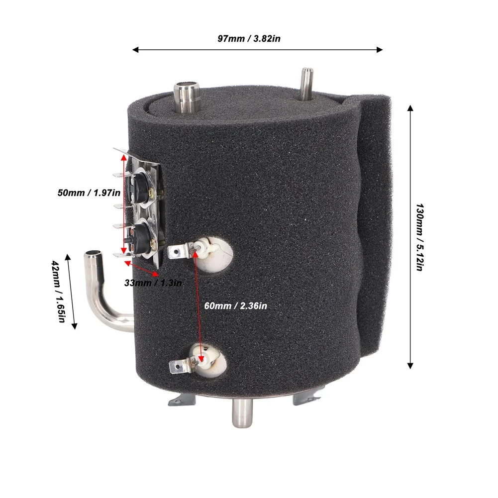 Electric Water Warmer Water Dispenser Heating Tank Lightweight Compact Structure 304 Stainless Steel Construction