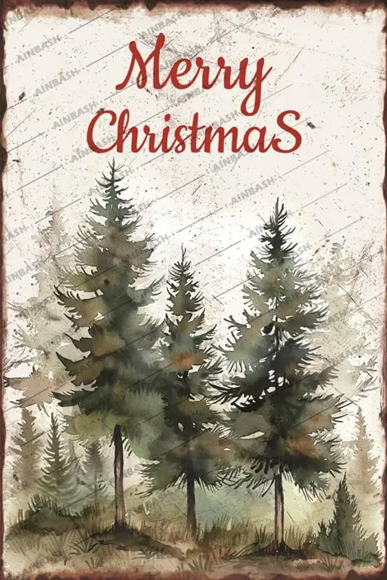 Y1,Vintage Merry Christmas Metal Tin Sign Gift Decor For Home Gate Garden Bars Restaurants Cafes Store Offic