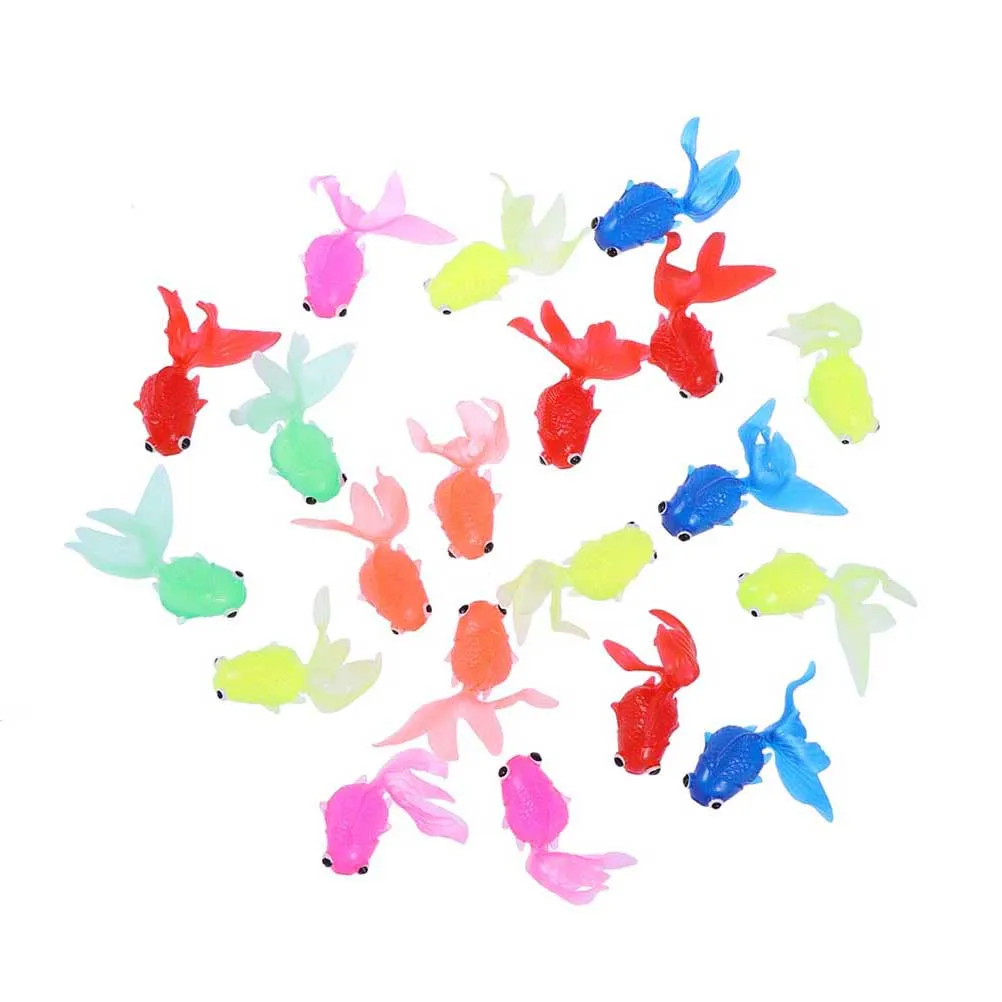

10pc Realistic Artificial Goldfish Figures Ornament for Fish Tank Display Kids Gifts Premium TPR Safe Colorful Lifelike