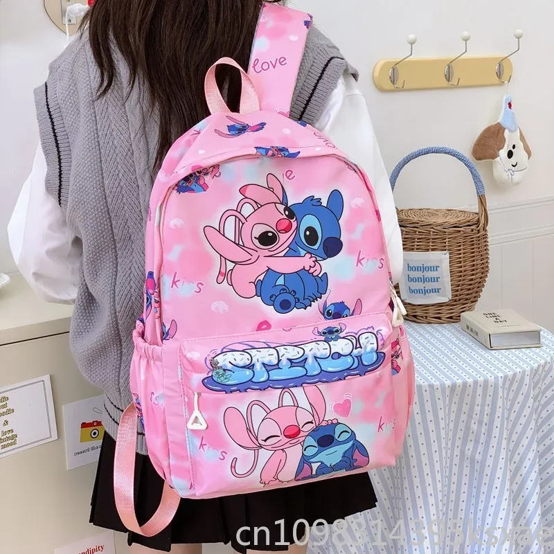 Disney Stitch Backpack for Kids Large Capacity Cute school Bookbag Double Straps Elementary Student Daypack Travel