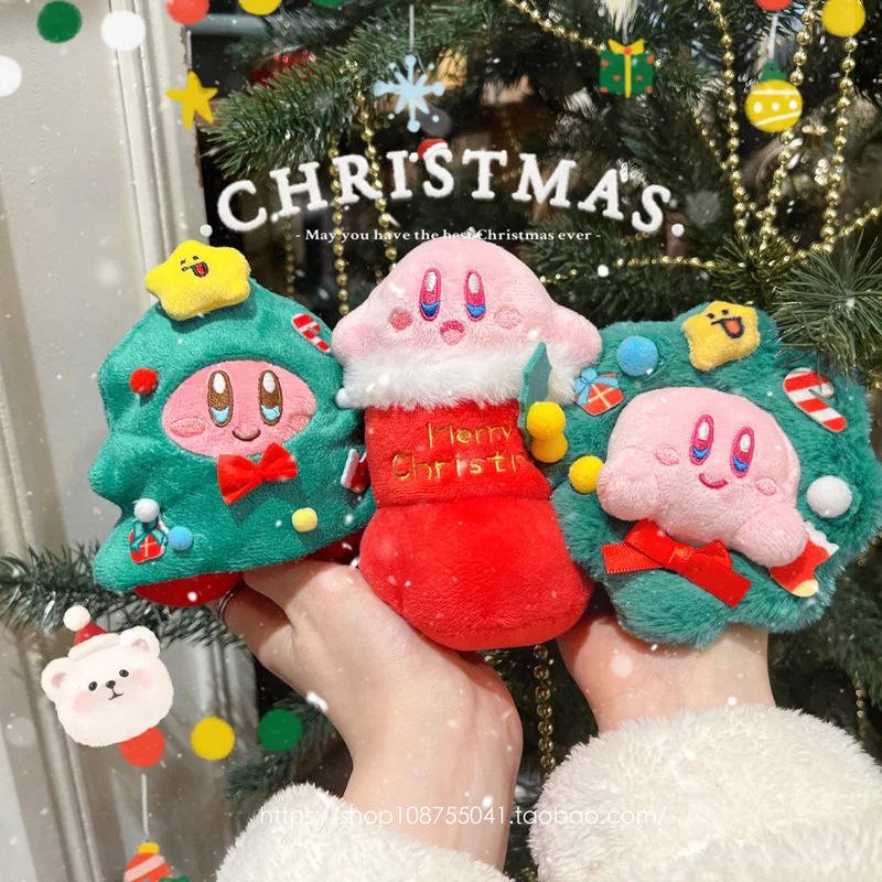 

Kirby Series Christmas Tree Plush Doll Pendent Cartoon High Value Figures Model Bag Pendent Ornament Dolls Decor Christmas Gifts
