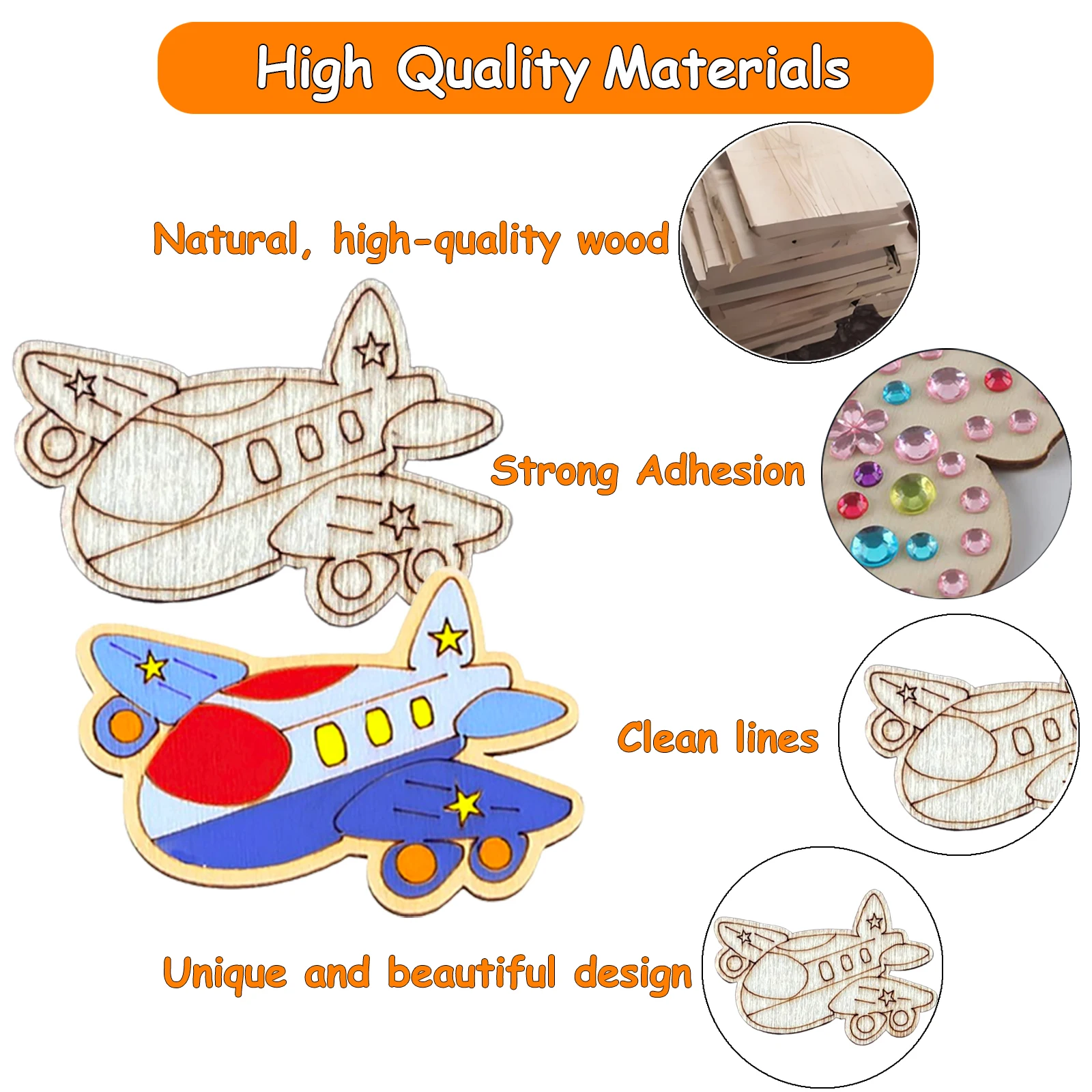 30 peças de artesanato em madeira para carros, transporte, transporte e festas de aniversário, adequado para artesanato artesanal diy por meninas