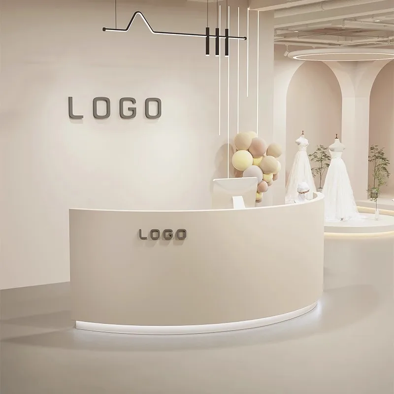 

Стойка регистрации с логотипом по индивидуальному заказу, современная простая краска, касса, салон красоты, бар, стойка регистрации