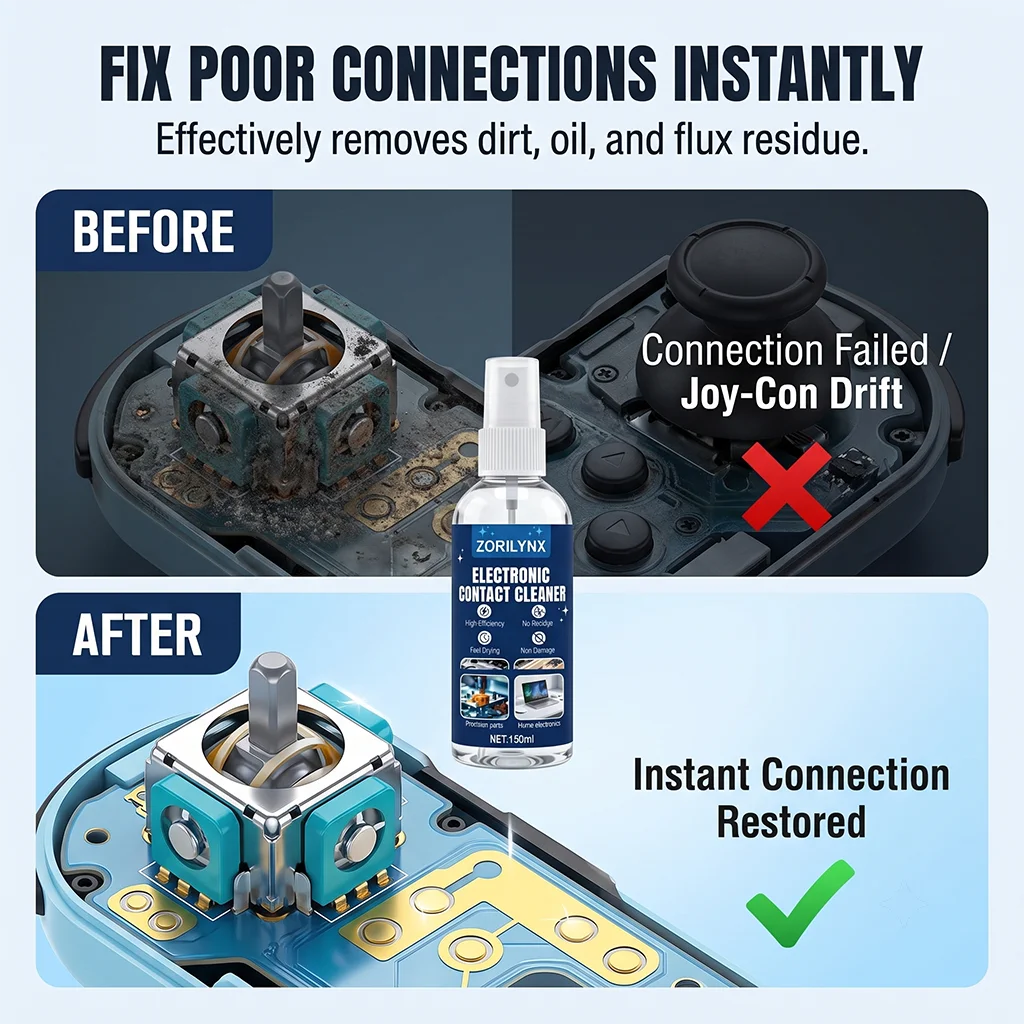 Fast Drying Electronic Contact Cleaner Spray, Non-Conductive Quick Dry Cleaner for PCB Circuit Board PC Phone Switch Daily Clean - view 3