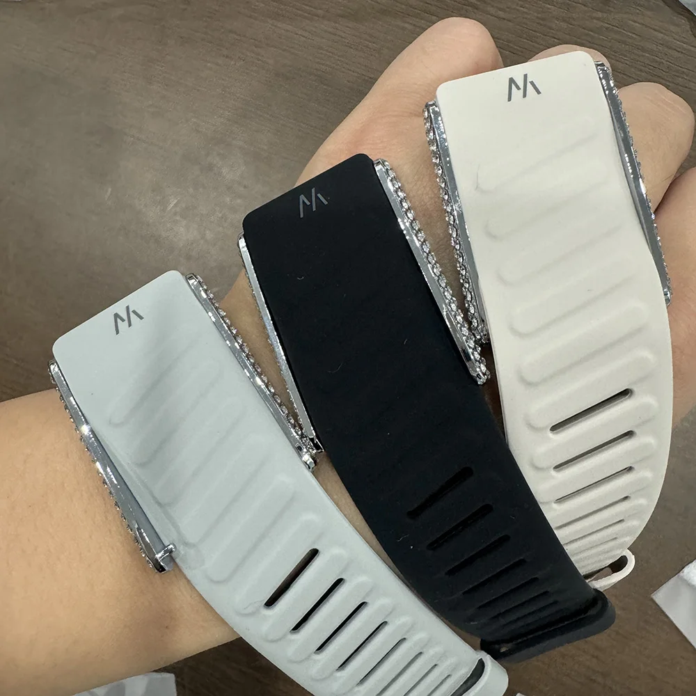 Full Diamond For Whoop 5.0 MG Silicon Wristband Strap Newest Color Nylon Woven Elastic Whoop MG Sport Bracelet Replacement Strap