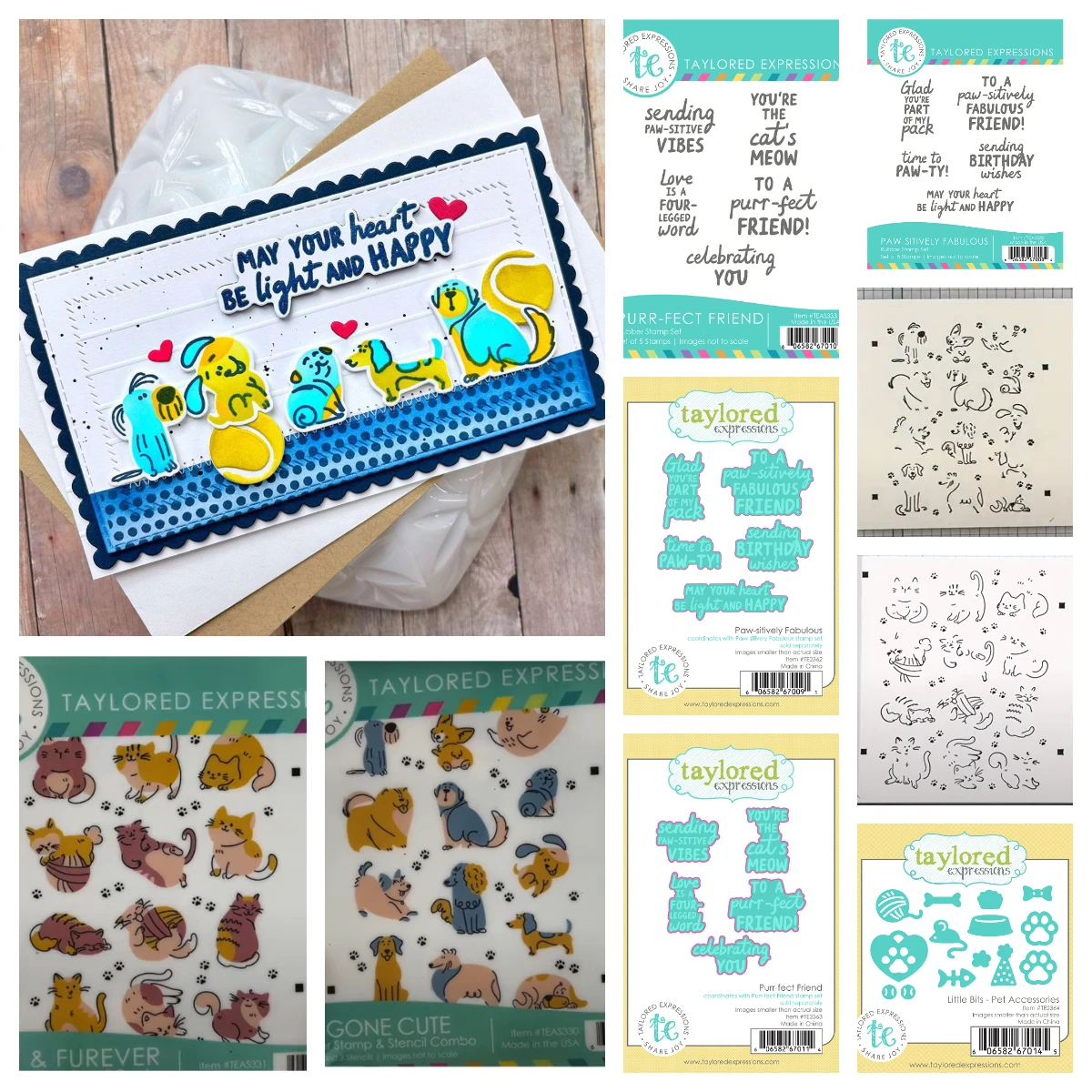 

Cats Dogs Cardmaking Kits Paw-Sitively Fabulous Stamp Dies Set DIY Holiday Gift Scrapbooking Greeting Card Background Decoration