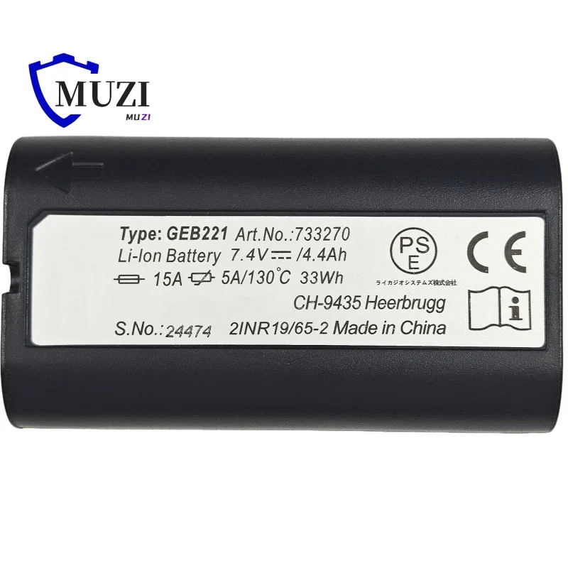 

Высококачественная батарея GEB221, 7,4 В, 4400 мАч, совместимая с тахеометрами Leica TS02 TS06 TS09 TPS1200, геодезический инструмент с логотипом