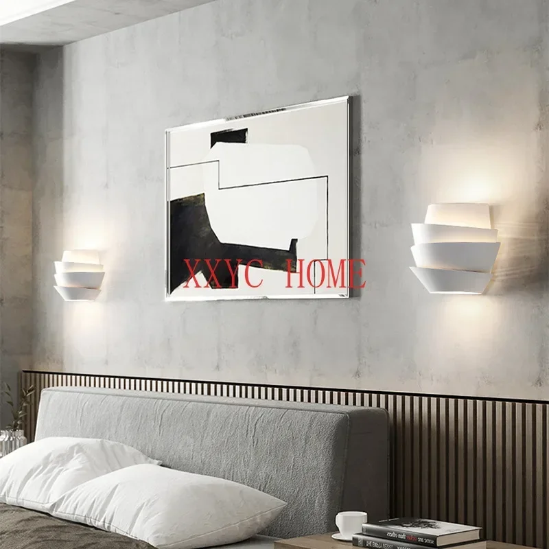 Nova lâmpada de cabeceira para quarto principal, artística e criativa, lâmpada de parede de sala de estar de design sofisticado