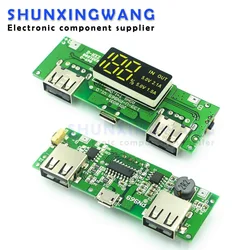 LED Dual USB 5V 2.4A 2A 1A Micro/Type-C USB Mobile Power Bank 18650 Charging Module Lithium Battery Charger Board Circuit Protec