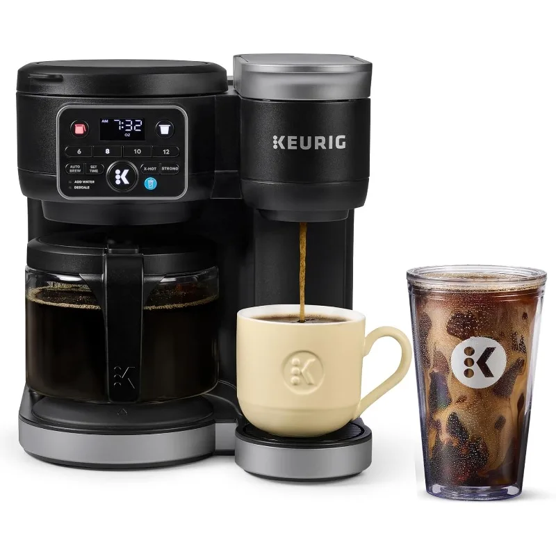 Máquina de café Keurig K-Duo de dose única K-Cup e jarra, preta