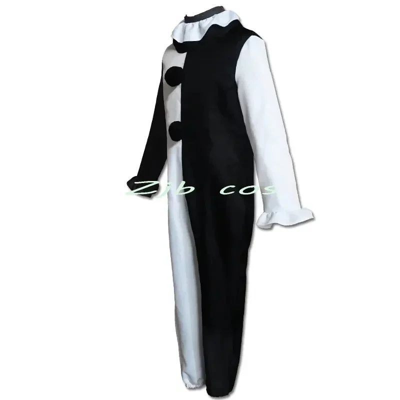 Clown Joker Costume Cosplay Maschera Terrifier Tuta Donna Uomo Halloween Horror Nero Bianco Tuta TV Arte Il Clown Set di vestiti