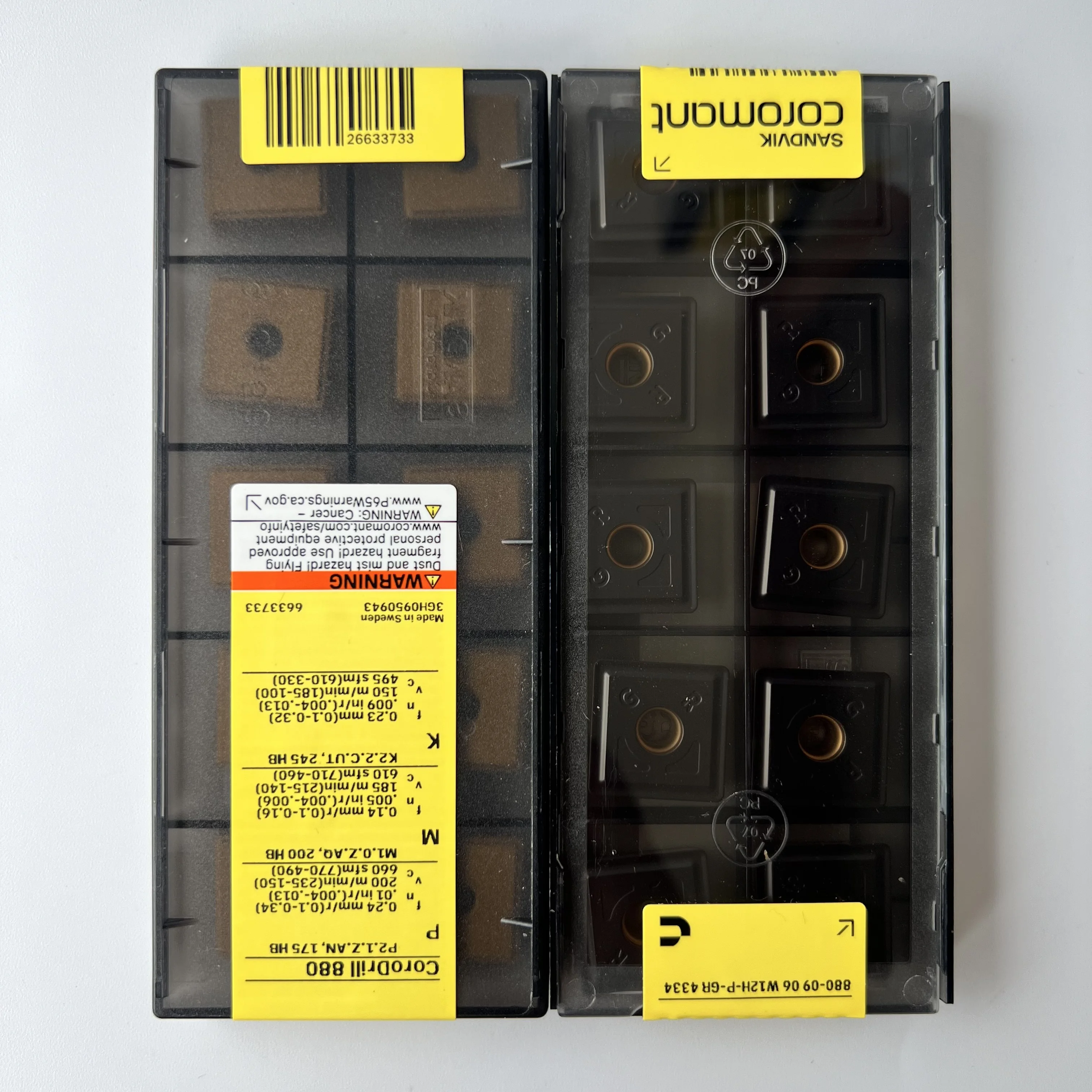 

880-0906W12H-P-GR 4334 / Original product CNC cemented carbide blade 10 Pcs