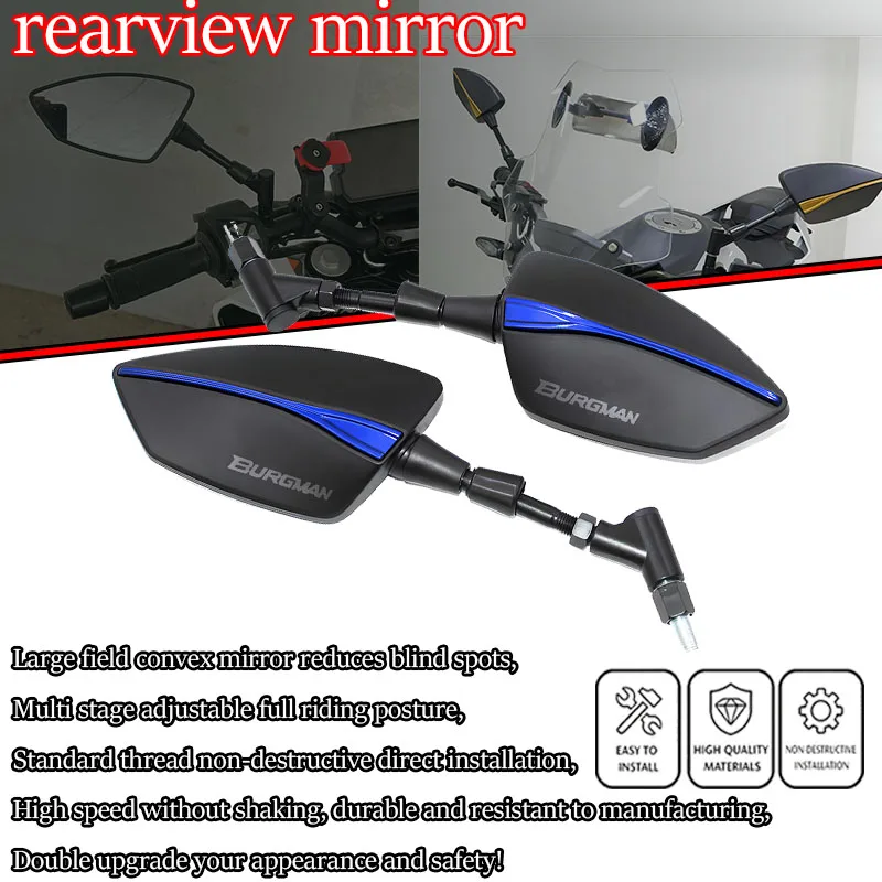 For BURGMAN AN125 AN250 AN400 AN650 AN 650 Burgman 400 650 125 200 Motorcycle Rearview Mirror View Side Mirrors