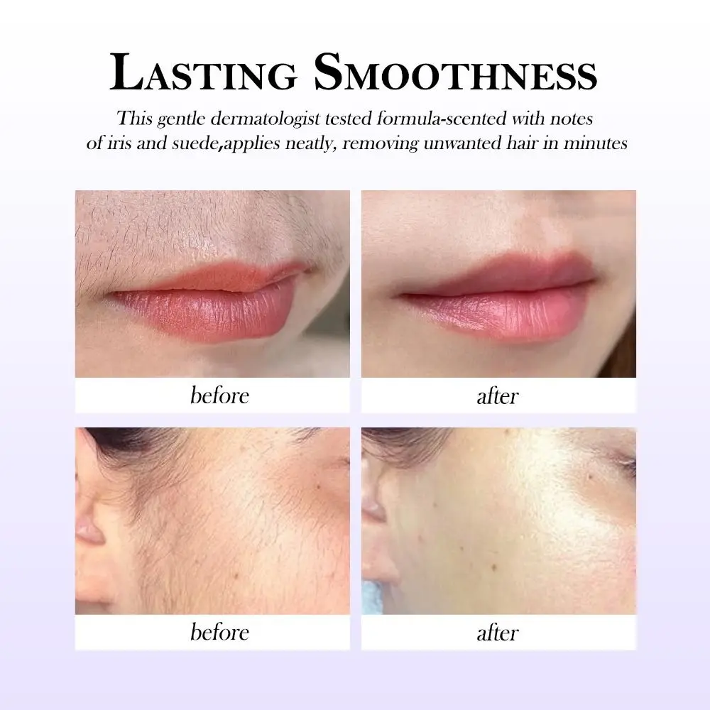 كريم إزالة شعر الوجه غير المهيج كريم تنعيم وتغذية الشعر المانع للترطيب مع جوهر الترطيب #5
