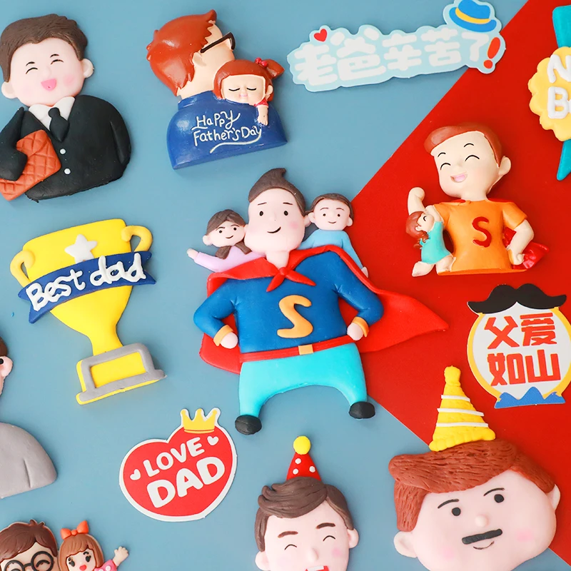 Collectio Super Dad Cake Topper Love Dad Father Birthday Cake Topper for Father\'s day Daddy Birthday Party Cake Decorations Gift