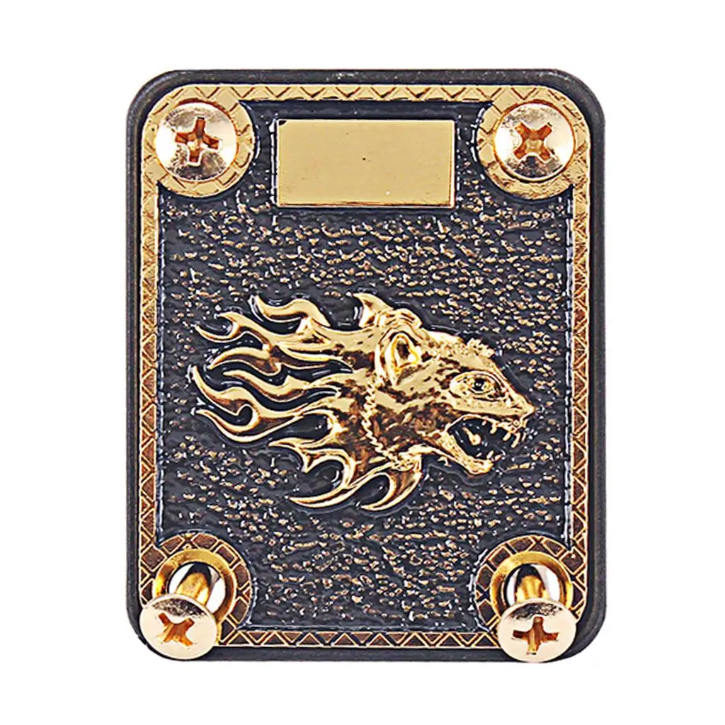 Electric Guitar Neck Plate Zinc Alloy Reinforcement Kit with 4 Holes and Screws for Strat ST Tele TL