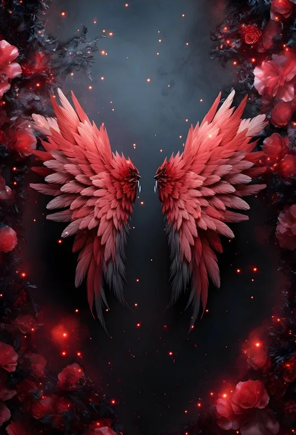 Mehofond-Fondo de fotografía para adultos, rosa roja, Floral, alas de Ángel, cumpleaños, boda, maternidad, Retrato, decoración, foto Studi