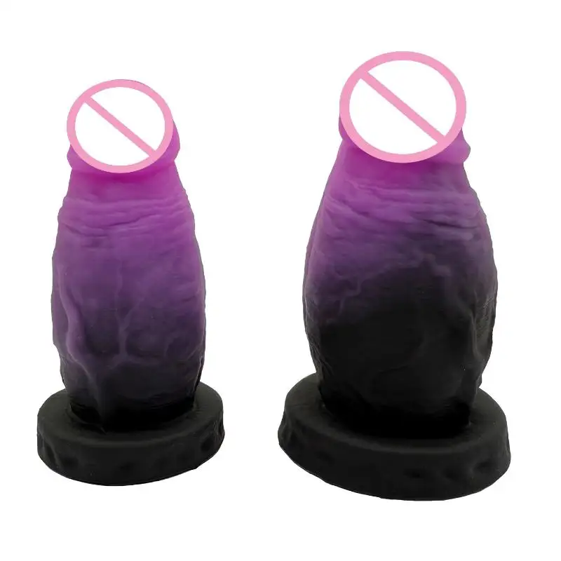 HBSoft Gradient Purple Silicone Dildo With Strong Suction Cup And Realistic Texture Perfect For Adults Intimate Personal Use
