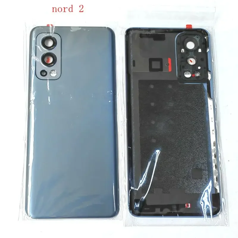 For oneplus nord 2 5G Battery cover back rear door housing one plus nord2 back frame glass parts DN2101 DN2103