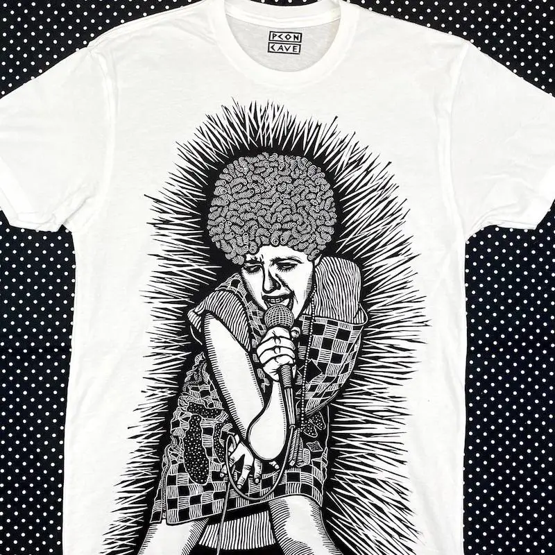 X-Ray Spex Poly Styrene Punk Rock Linocut T-Shirt