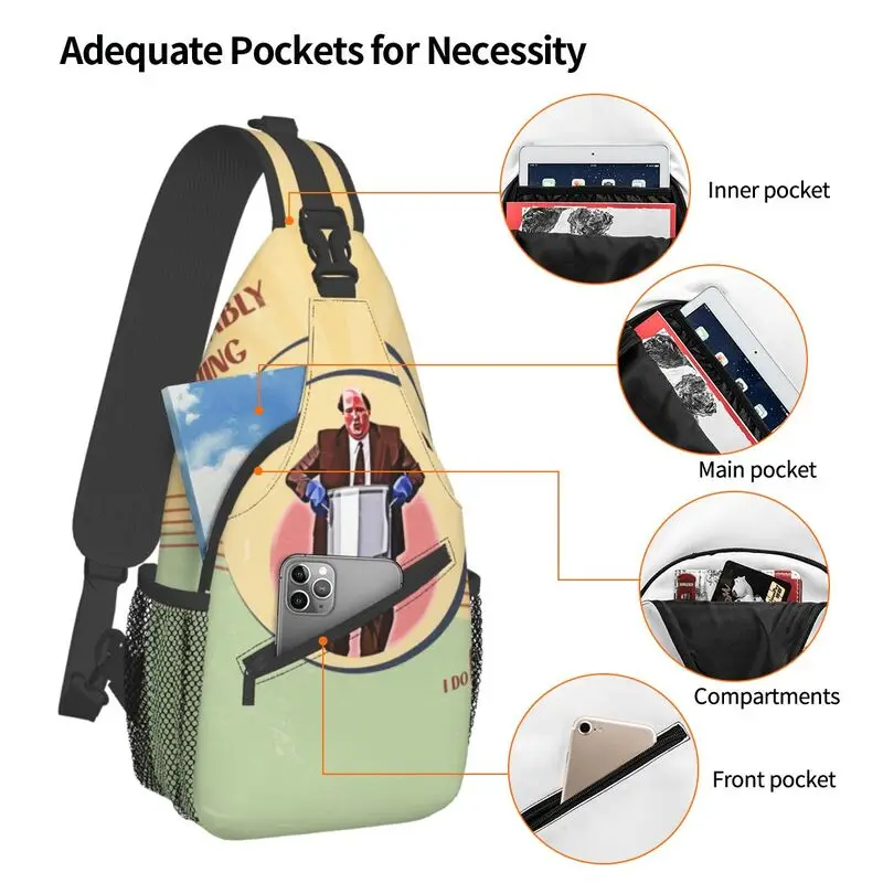 Office TV Kevin's Famous Chili Sling Bags for Men The Thing I Do Best Shoulder Crossbody Chest Backpack Travel Hiking Daypack