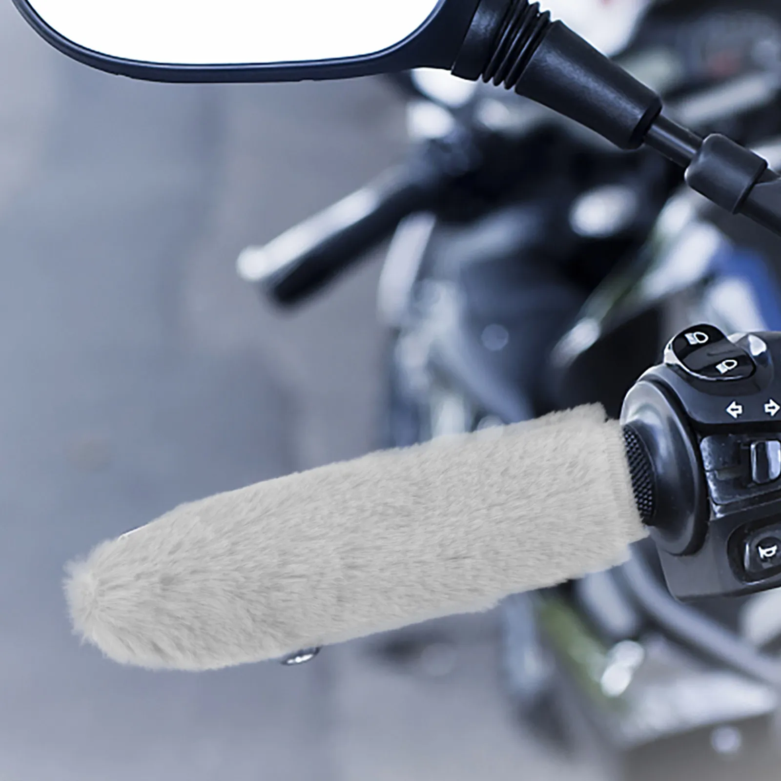 

1Set Winter Cycling Handlebar Covers Warm Non-Slip Grip Protector for Mountain Bike Road Bike Brake Levers Shock Absorption