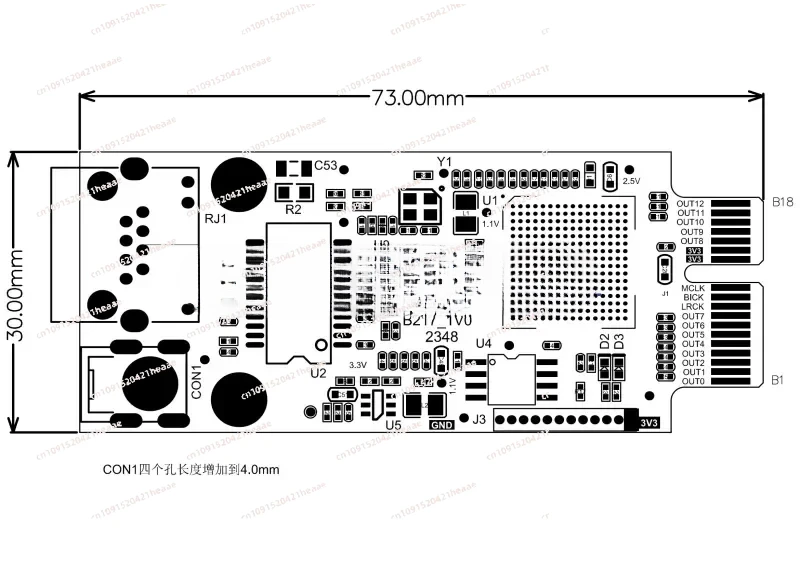 مناسبة لشريحة تبديل شبكة جيجابت على متن الطائرة AES67 B217 32x32 صغيرة الحجم #2