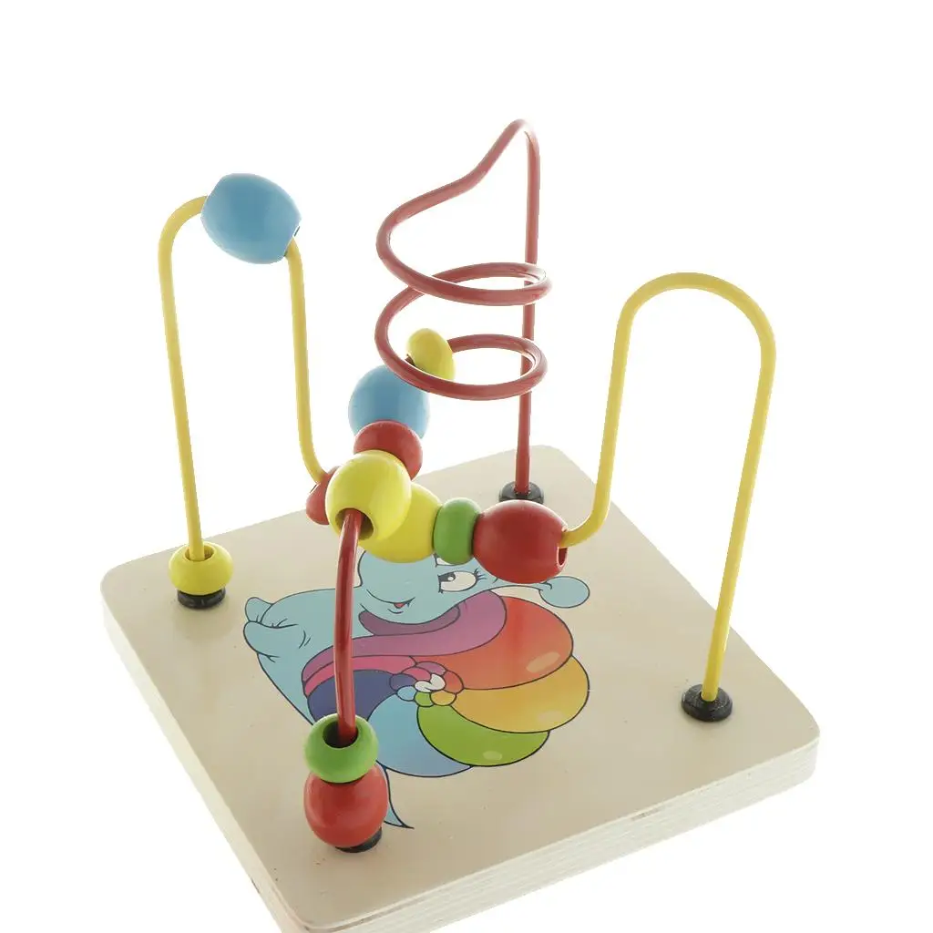 Montessori Educational Toy Wooden Activity Cube Abacus Color Shape Sorter for Kids Learning and Play