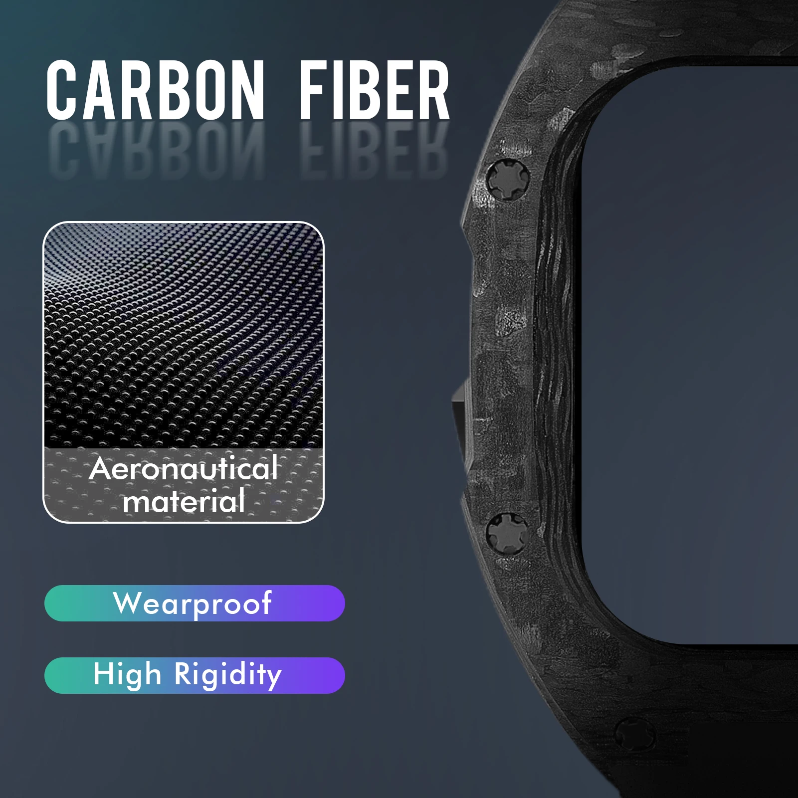 Modification Kit Carbon Fiber Case For iWatch Ultra 2 49mm Luxury Fashion Protection Ultra Mod Kit for Apple Watch Case Strap