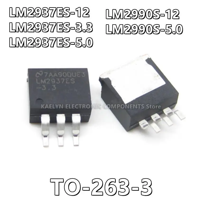 10Pcs/lot LM2937ES-12 LM2937ES-3.3 LM2937ES-5.0 LM2937ES LM2990S-12 LM2990S-5.0 LM2990S TO-263-3