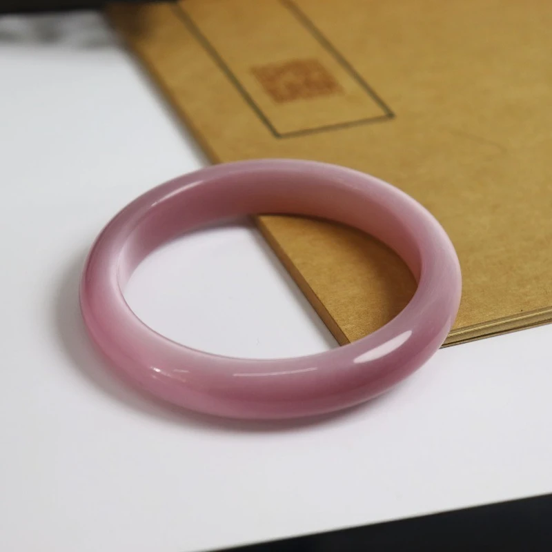 

New Natural Chalcedony Agate Flat Bar Bracelet, Fashionable and Versatile and Elegant