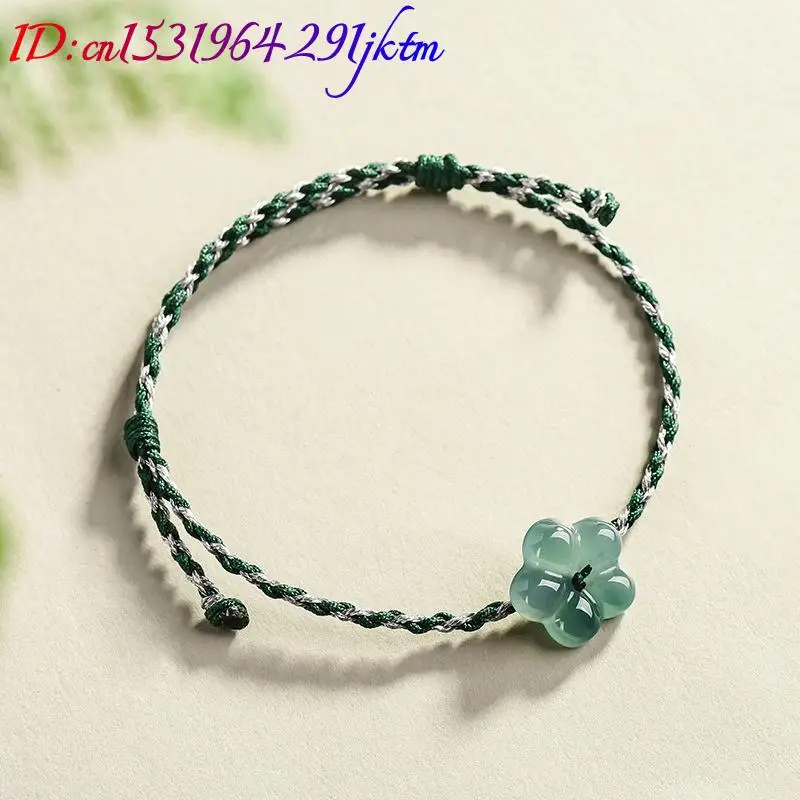 Burmese Jadeite Flower Bracelet Natural Jade Charm Fashion Accessories Vintage Gifts for Women Talismans Luxury Bangle view 3