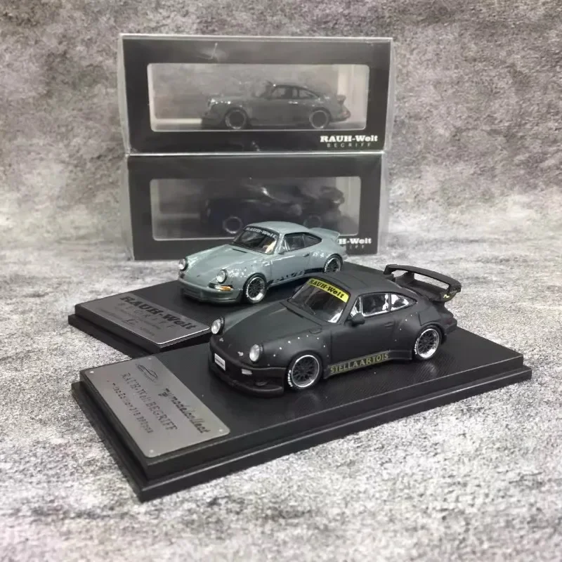 MC 1:64 Porsche Sports car RWB930 alloy simulation model, children's collection of decorative toys, New Year gifts for friends.