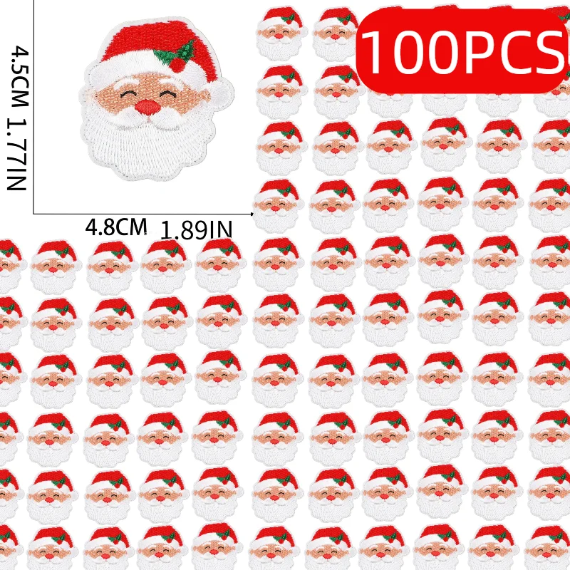 

10/50/100PCS Wholesale Cartoon Christmas Tree Lots of Patches Embroidered Patch Iron on Lots of For Clothing Festival