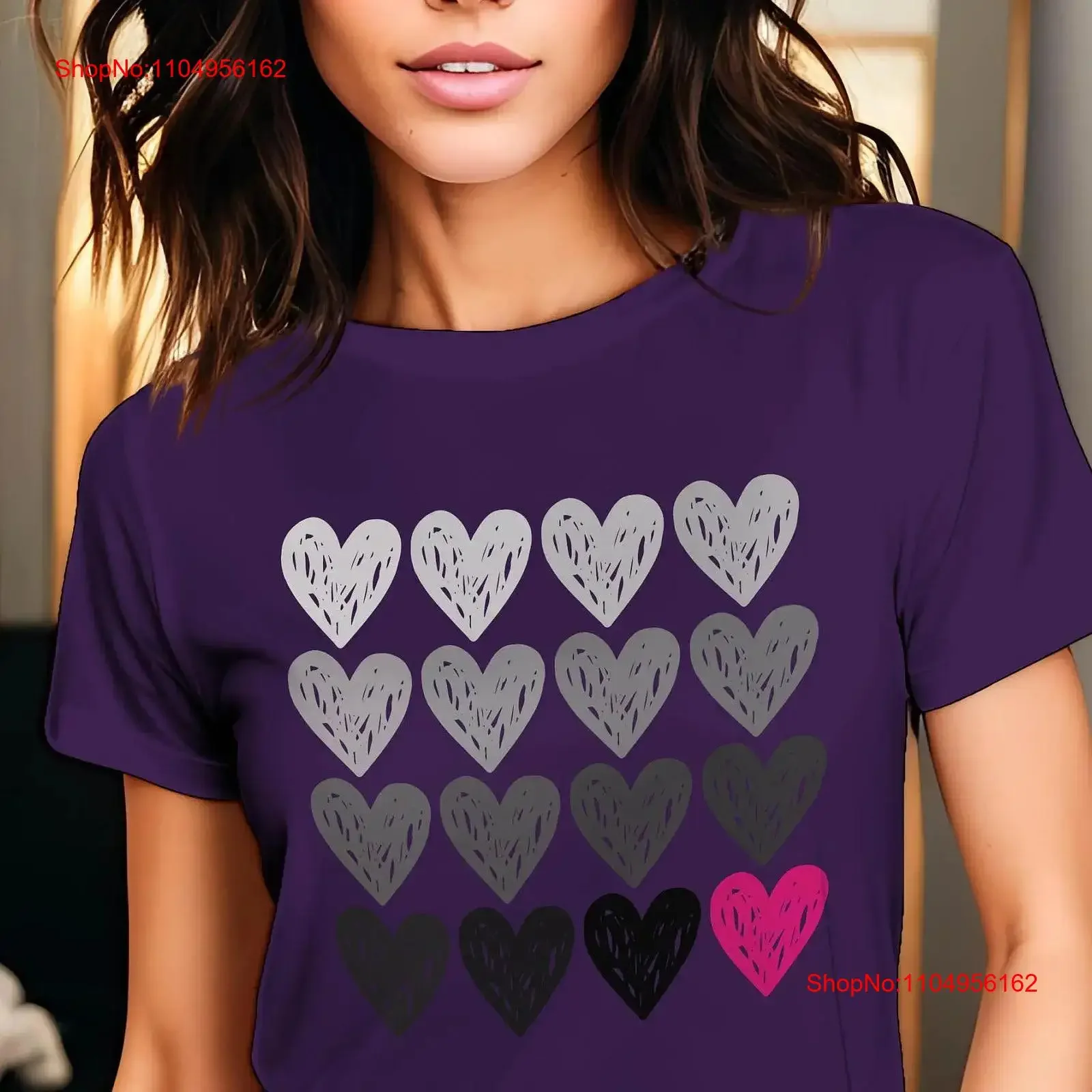 Herzen grau T Shirt Statement Liebe Inspiration Freundschaft Herz Botschaft LGBTQ minimalistisch Valentinstag Geschenk 470APT2