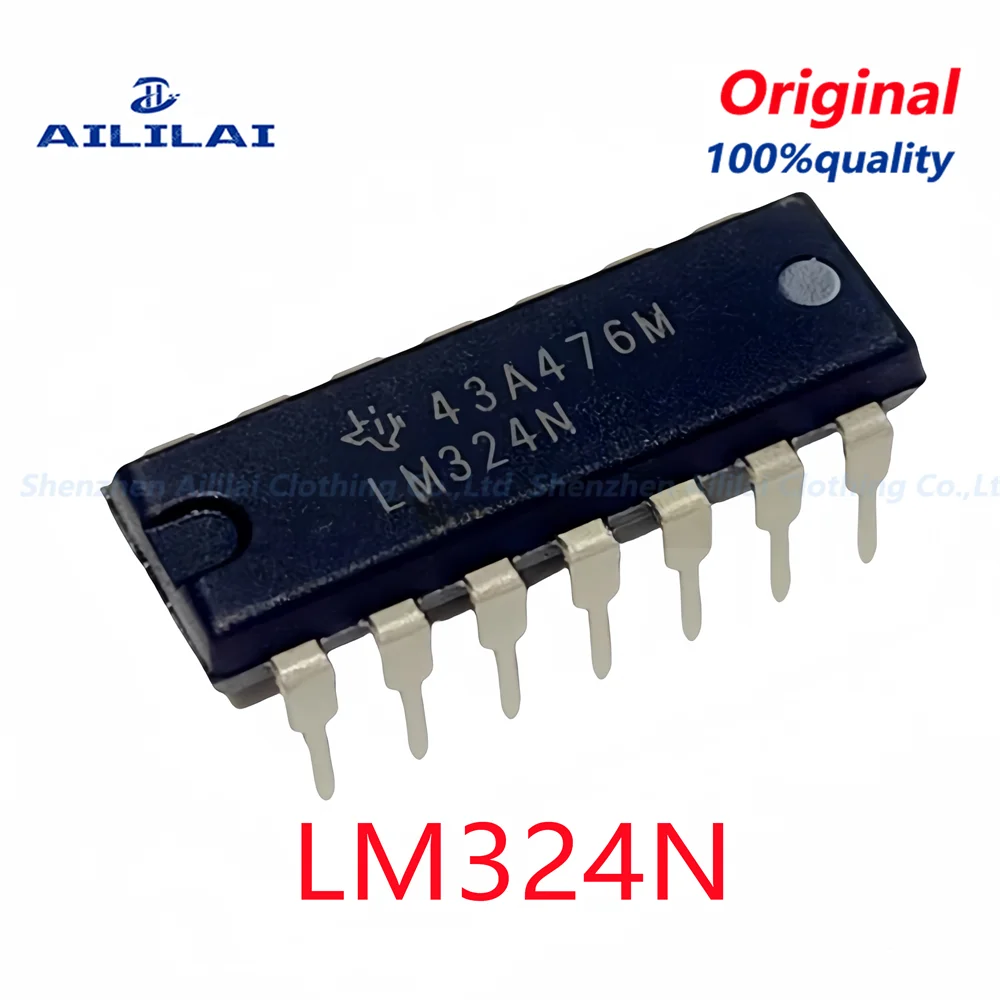 10pcs  New original LM324N LM324 DIP-14 Operational Amplifiers - Op Amps Quad Operational Amp