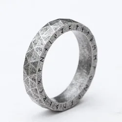New Stainless Steel Viking Rune Ring Men Scandinavn Wedding Womens Amulet Band Jewelry Gift Anel free shipping