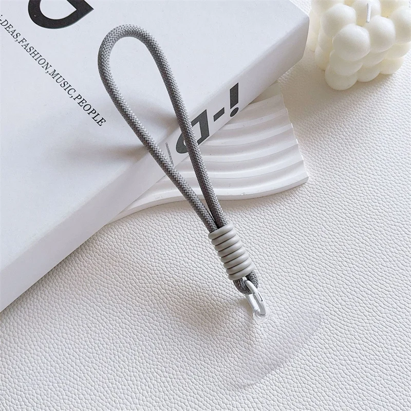 1 pçs alça de cordão do telefone móvel pendurado corrente anel cabo com remendo alça de pulso para caso do telefone celular corda chaveiro