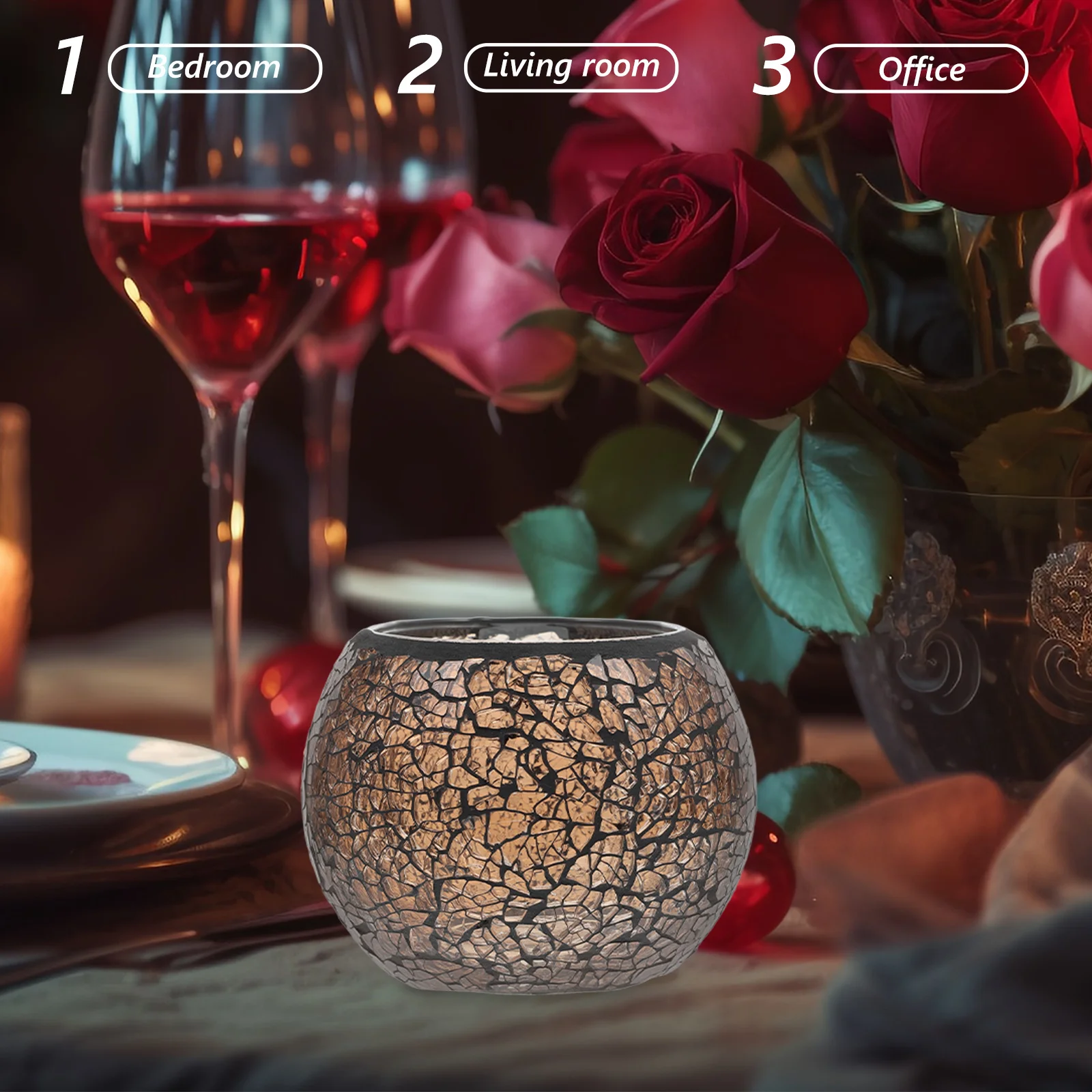 

Crystal Holder Stylish Glass Candlestick Decorative Candleholder for Home Room Decor Storage Container Holder