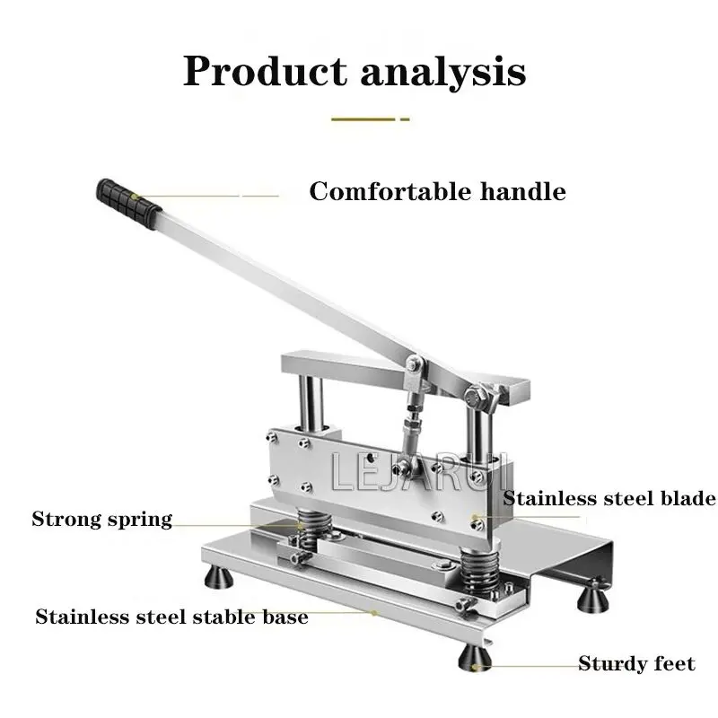 Manual Knife Hay Cutting Cheese Slicer Ribs Cut Beef Meat Rolls Cutter Chopped Machine Guillotine Knife Stainless Steel Slicing