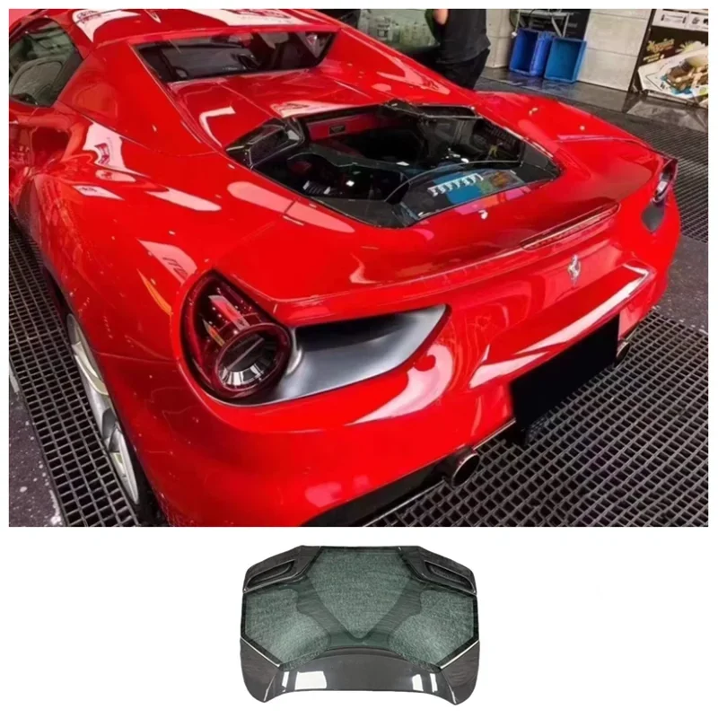 

Задняя крышка автомобиля из углеродного волокна для Ferrari 488 2015-2019, декоративные аксессуары