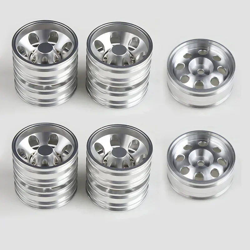 RC Car Front and Rear Wheel Rims Tractor Trailer Wheel Hubs for 1/14 Tamiya Tractor Truck Climbing Trailer Cargo Car