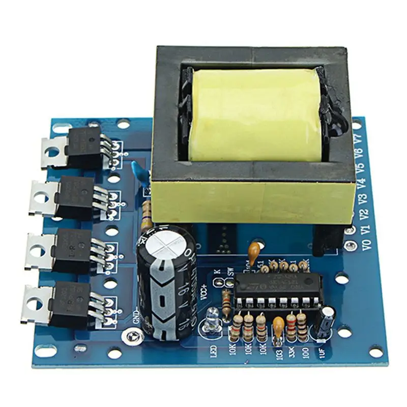ABZZ-2X DC 12V To AC 220V 380V 500W 1000W Inverter Boost Board Transformer Power Car Converter Module(500W)