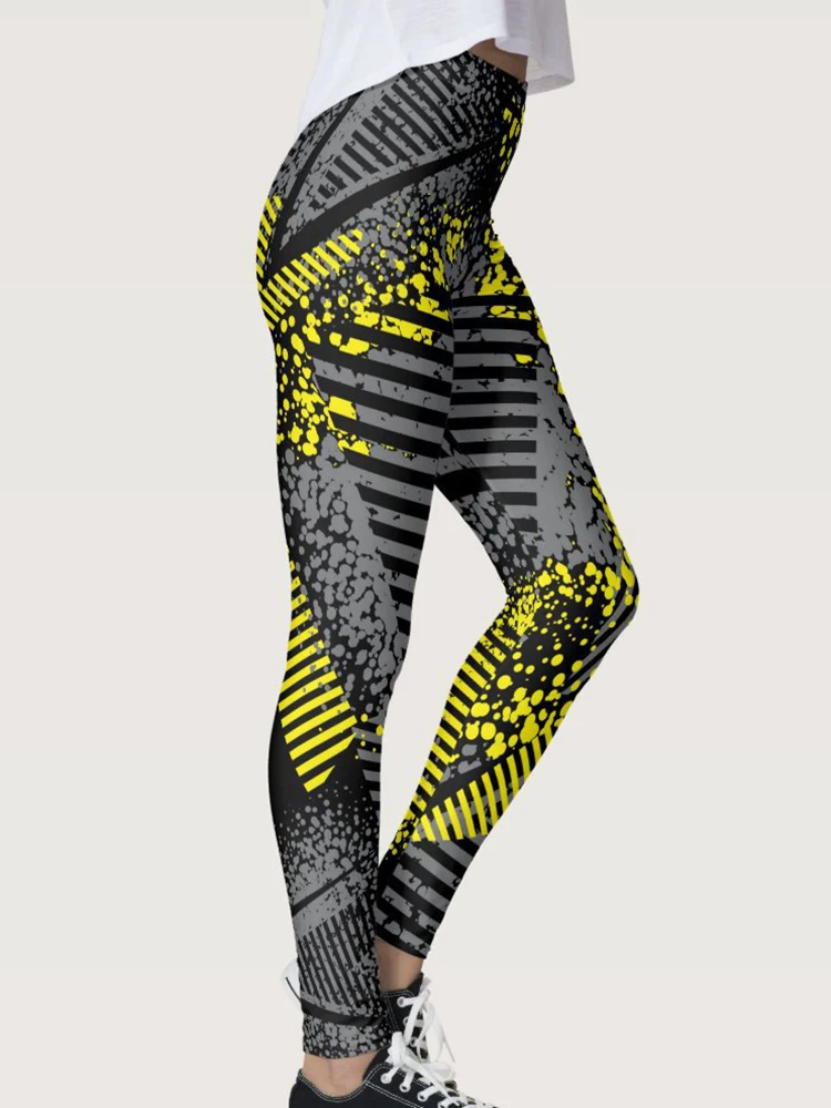 Fitness Leggings Frauen Digitaldruck Workout Sport Laufhose sportliche enge Leggins lange Hose